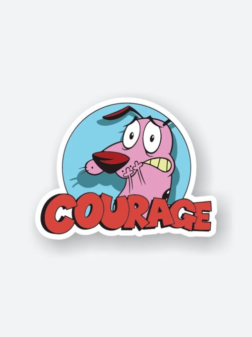 Scared Courage The Cowardly Dog Sticker