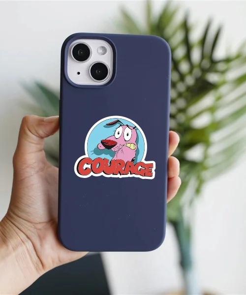 Scared Courage The Cowardly Dog Sticker
