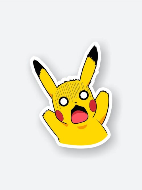 Scared Pikachuu Sticker
