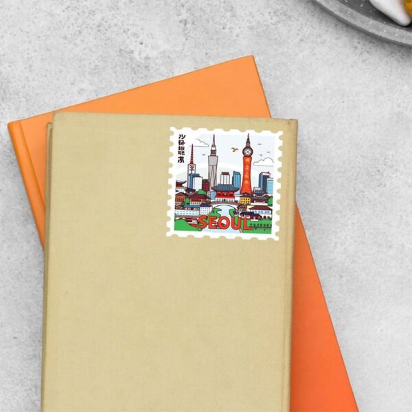 Seoul City Tower Post Stamp Travels Stickers