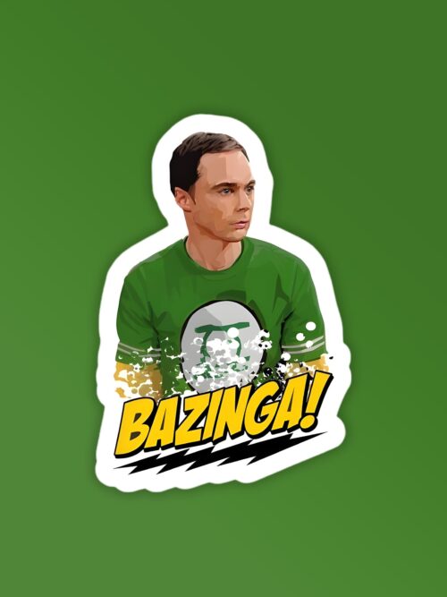 Sheldon Bazinga   BBT Laptop   Mobile Sticker