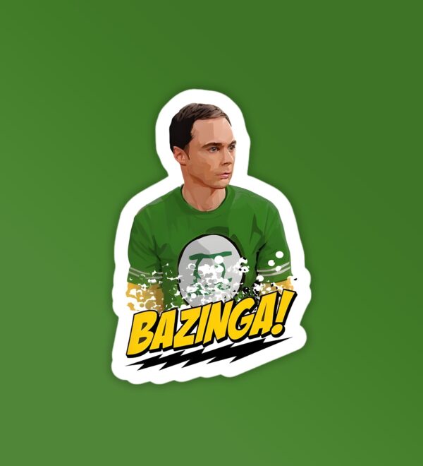 Sheldon Bazinga BBT Laptop Mobile Sticker Sheldon Bazinga BBT Laptop Mobile Sticker