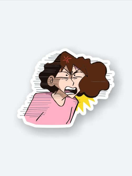 Shinchan Mom Angry Sticker