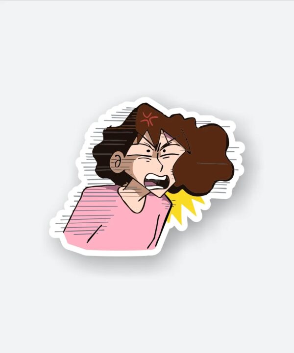 Shinchan Mom Angry Sticker