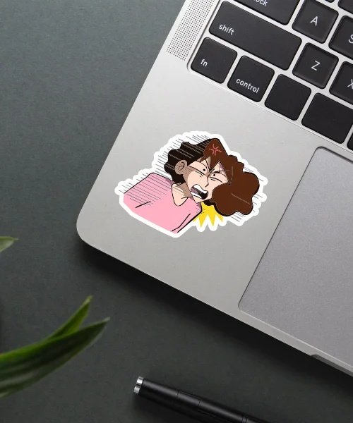 Shinchan Mom Angry Sticker