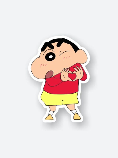 Shinchan Hand Heart Sticker