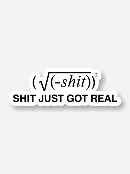 Shit Just Got Real Sticker