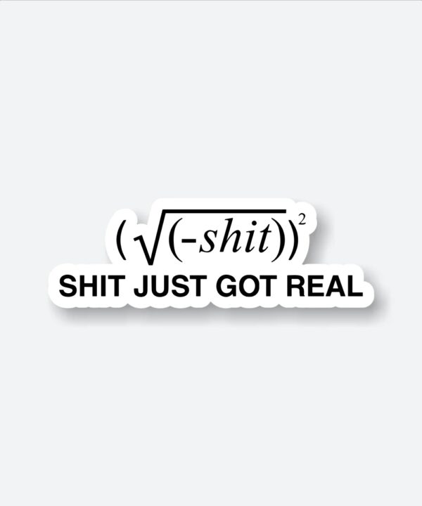 Shit Just Got Real Sticker
