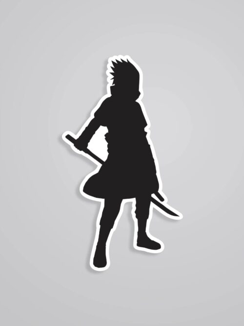 Silhouette Of Sasuke Anime Stickers