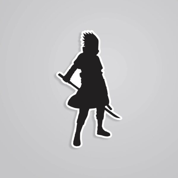Silhouette Of Sasuke Anime Stickers