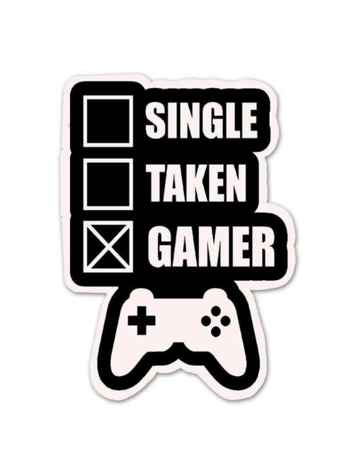Single Taken Gamer Sticker