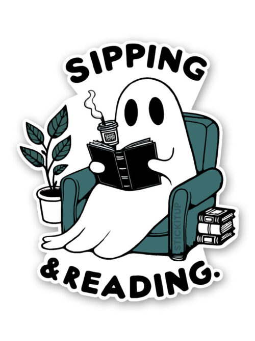 Sipping Reading Sticker