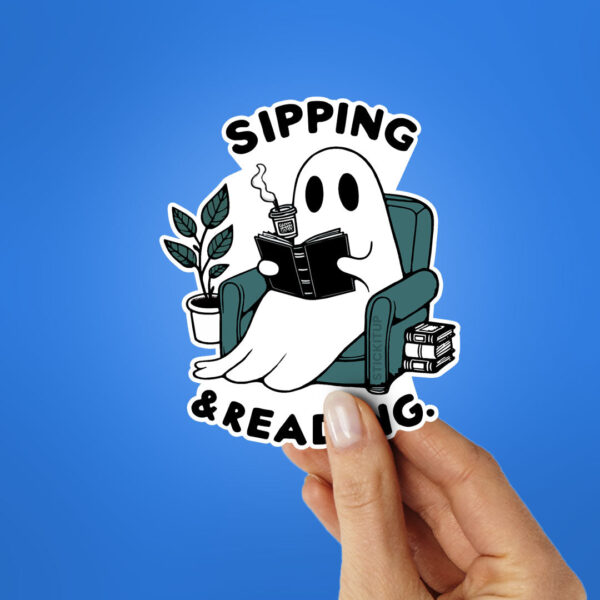 Sipping Reading Sticker
