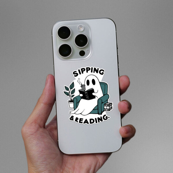 Sipping Reading Sticker