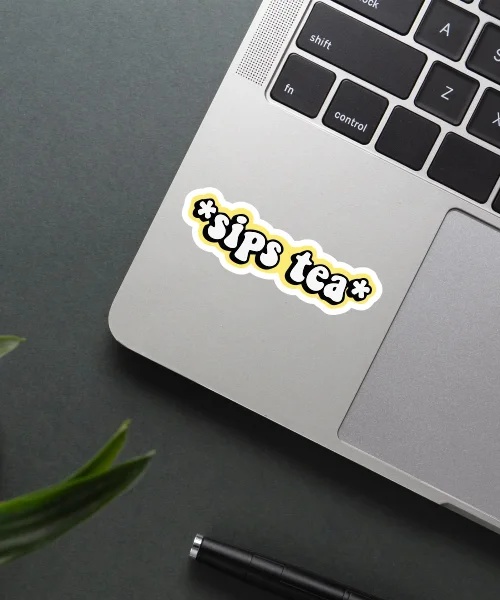 Sips Tea Sticker