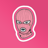 Ski Mask Girl Sticker