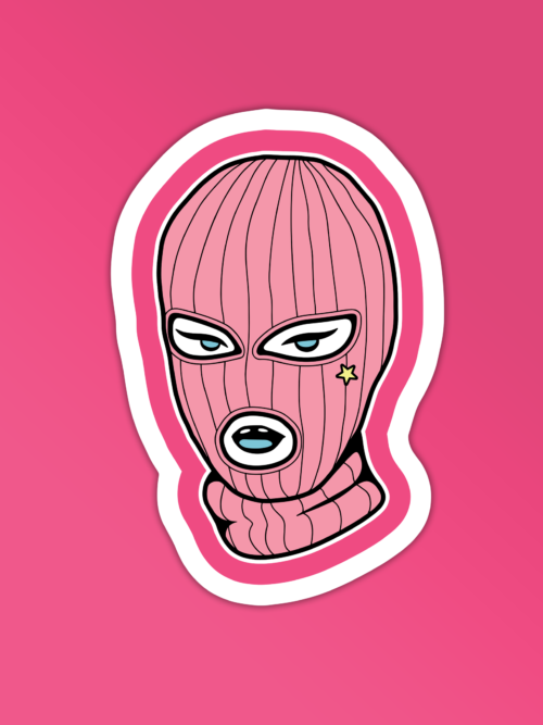 Ski Mask Girl Sticker