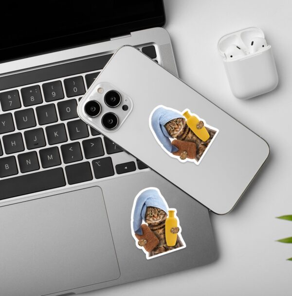 Skincare Kitty Funny Cat Meme Laptop Mobile Sticker Skincare Kitty Funny Cat Meme Laptop Mobile Sticker