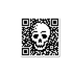 Skull Barcode Sticker Skull Barcode Sticker