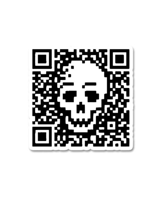 Skull Barcode Sticker
