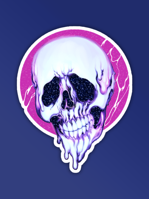 Skull Drip Sticker