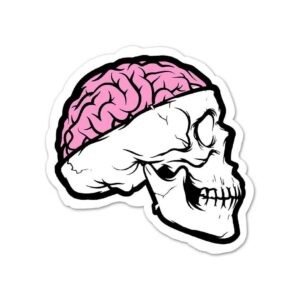 Skull With Brain Open Sticker Skull With Brain Open Sticker