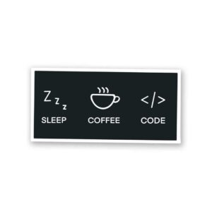 Sleep Coffee Code Sticker
