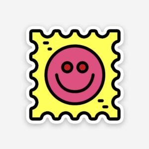Smiley Postcard Sticker Smiley Postcard Sticker