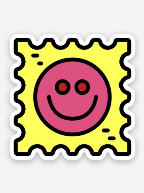 Smiley Postcard Sticker