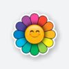 Smiling Flower Sticker
