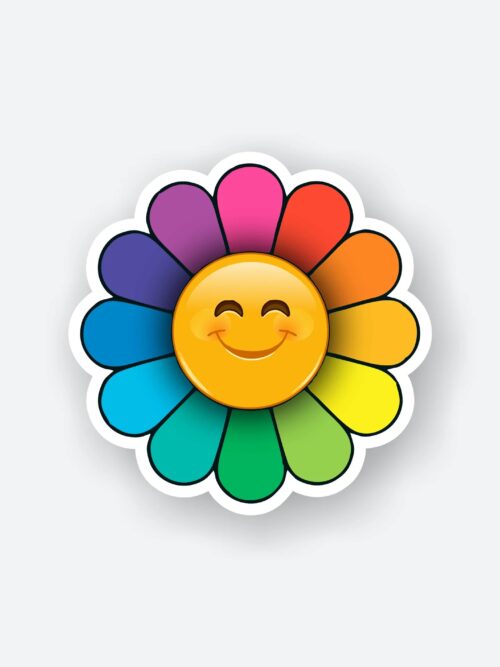 Smiling Flower Sticker