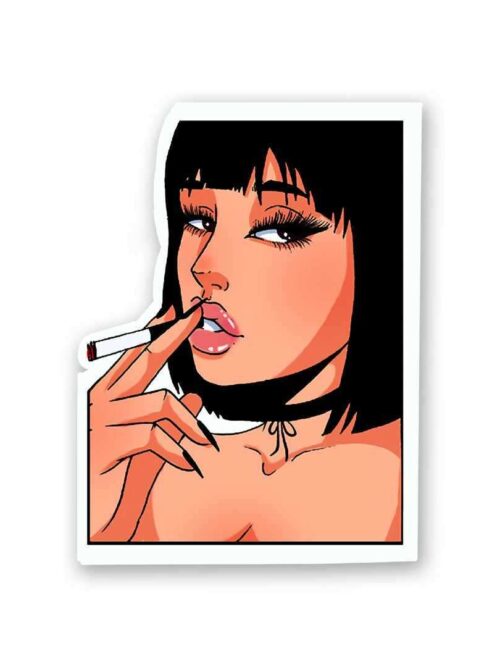 Smoke Girl Sticker