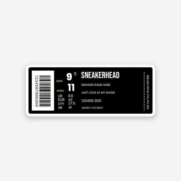 Sneakerhead Barcode Sticker Sneakerhead Barcode Sticker