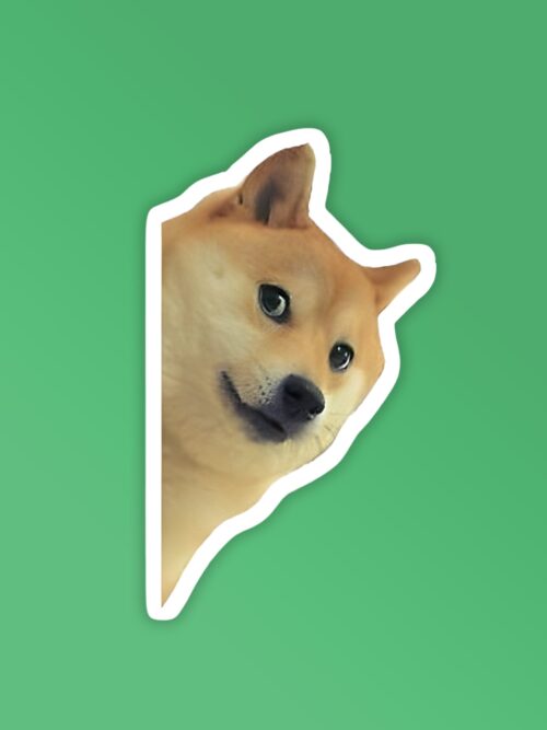 Sneaky Doggo   Laptop Mobile Stickers