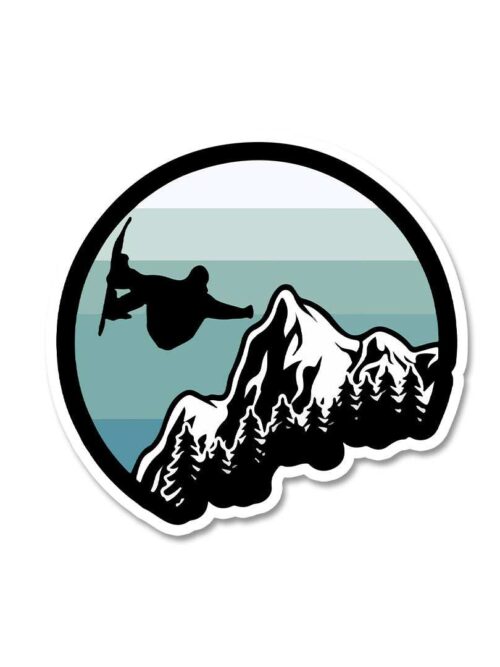 Snow Surfing Sticker