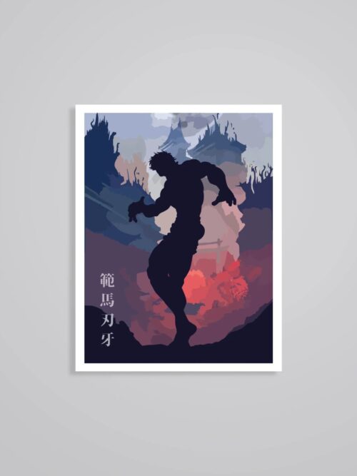 Son Of The Ogre Baki Silhouette Anime Stickers
