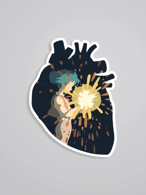 Sophie Holding Howls Heart Anime Stickers