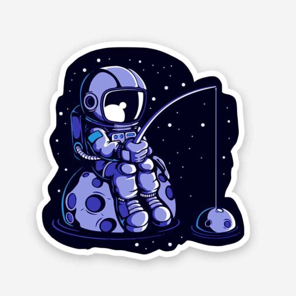 Space Fishing Sticker
