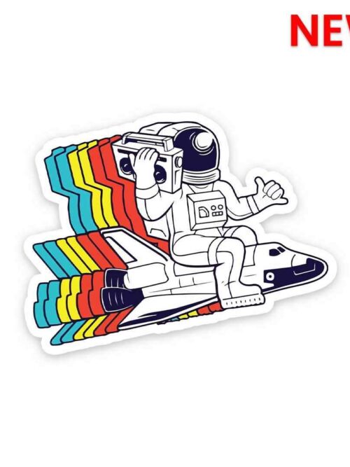 Spaceman Radio Sticker