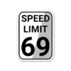 Speed Limit 69 Sticker