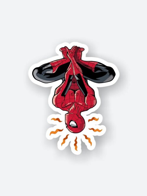 Spider Man Upside Down Sticker