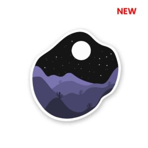 Starry Desert Night Sticker Starry Desert Night Sticker