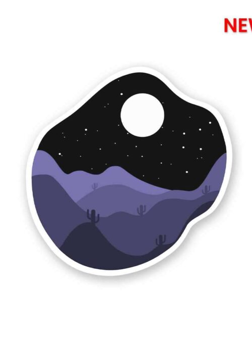 Starry Desert Night Sticker