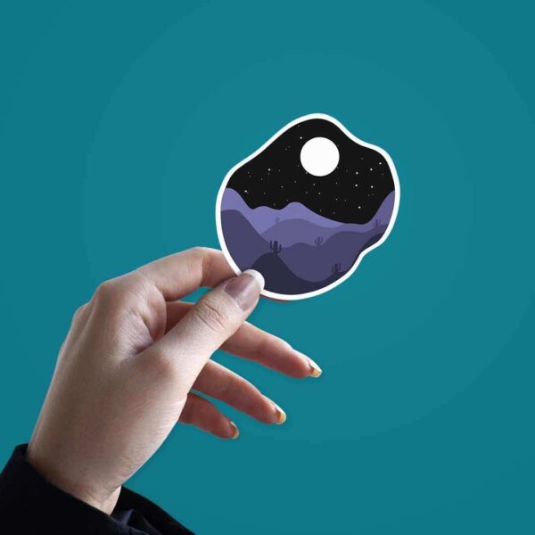 Starry Desert Night Sticker