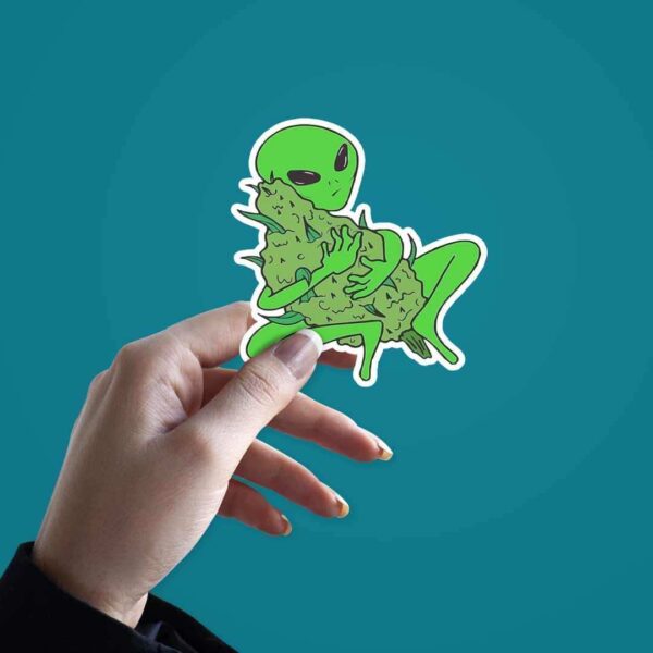 Stoned Alien Sticker