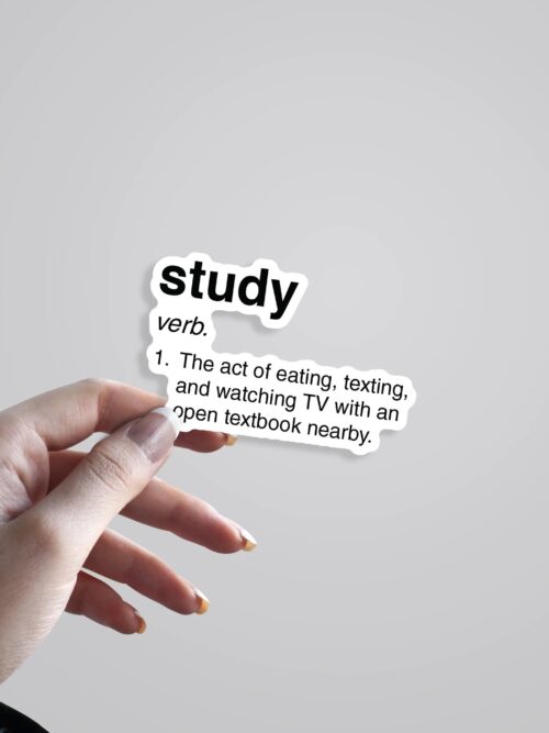 Study The Act Of Eating Texting Witty Stickers