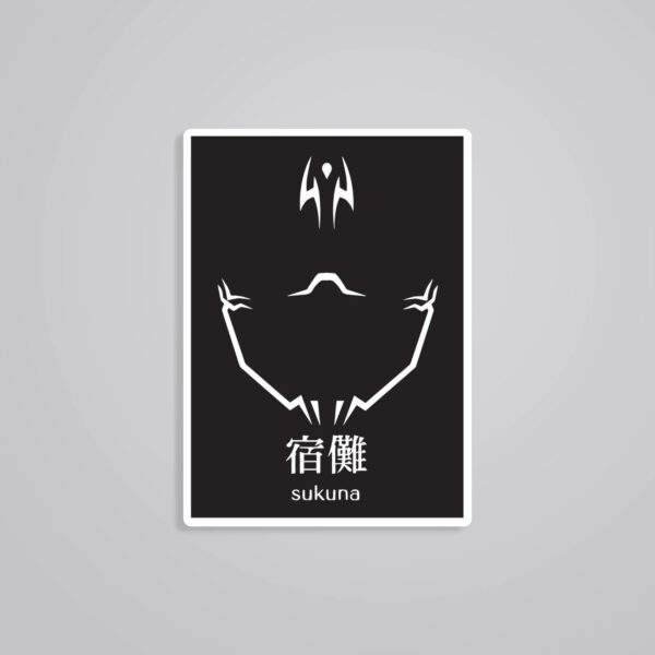 Sukuna Curse Mark BW Anime Stickers_1 Sukuna Curse Mark BW Anime Stickers
