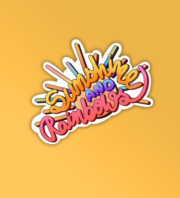 Sunshine Rainbows Laptop Mobile Stickers Sunshine Rainbows Laptop Mobile Stickers