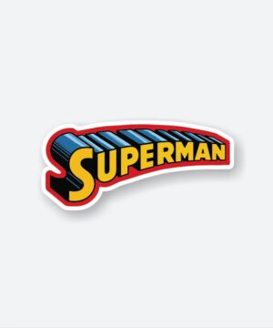 Superman Text Logo Sticker