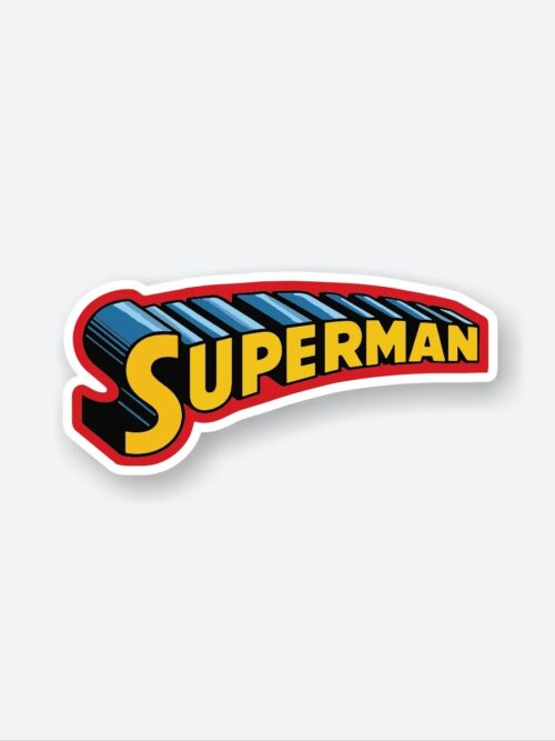 Superman Text Logo Sticker